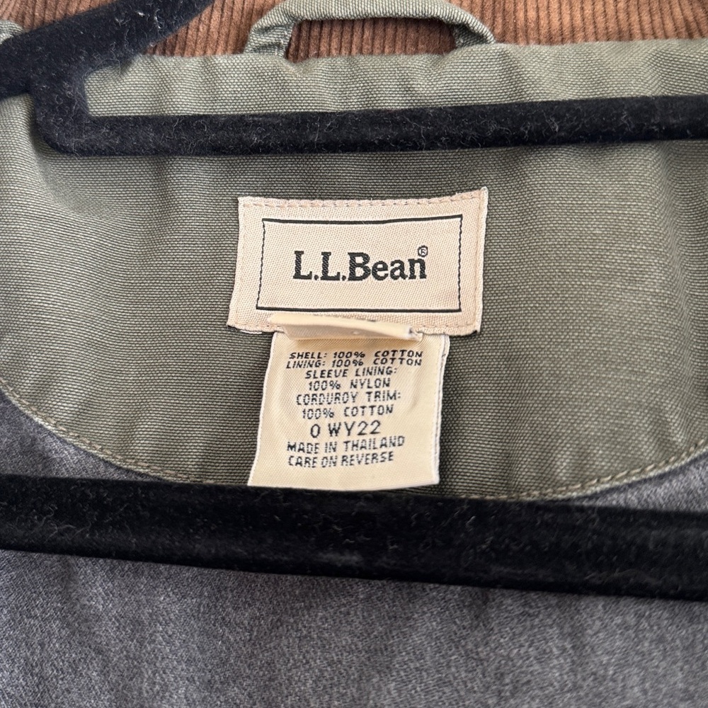 L.L. Bean Canvas Barn Jacket | Corduroy Collar | Women’s Large - Picture 10 of 10
